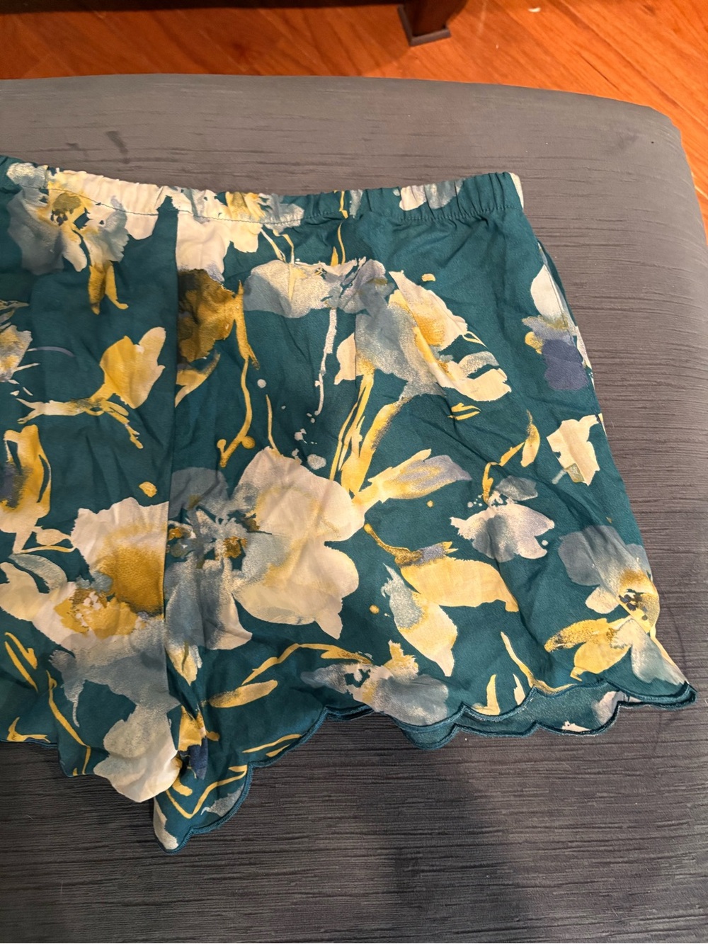 Stars Above Teal Floral Pajama Shorts - Picture 11 of 12